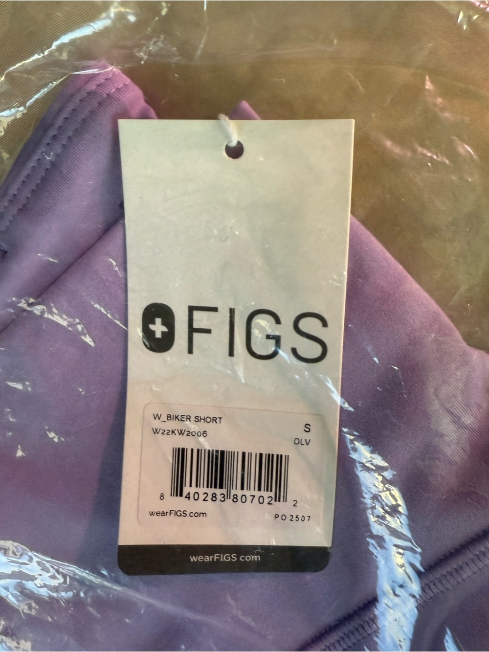 Figs Lavender-Style High-Waist Biker Shorts with pockets